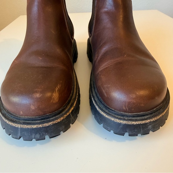 Birkenstock Women’s Highwood Slip On Leather Boots Brown EU 39 8 8.5 Unisex EUC - Picture 7 of 11